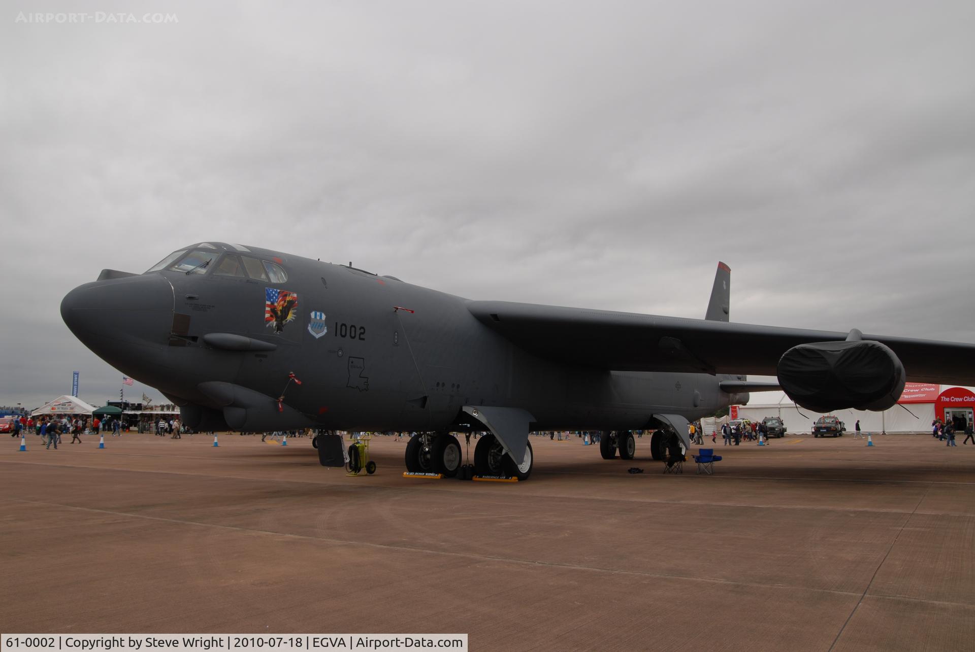 61-0002, 1961 Boeing B-52H Stratofortress C/N 464429, RIAT 2010 RAF Fairford Gloucestershire UK