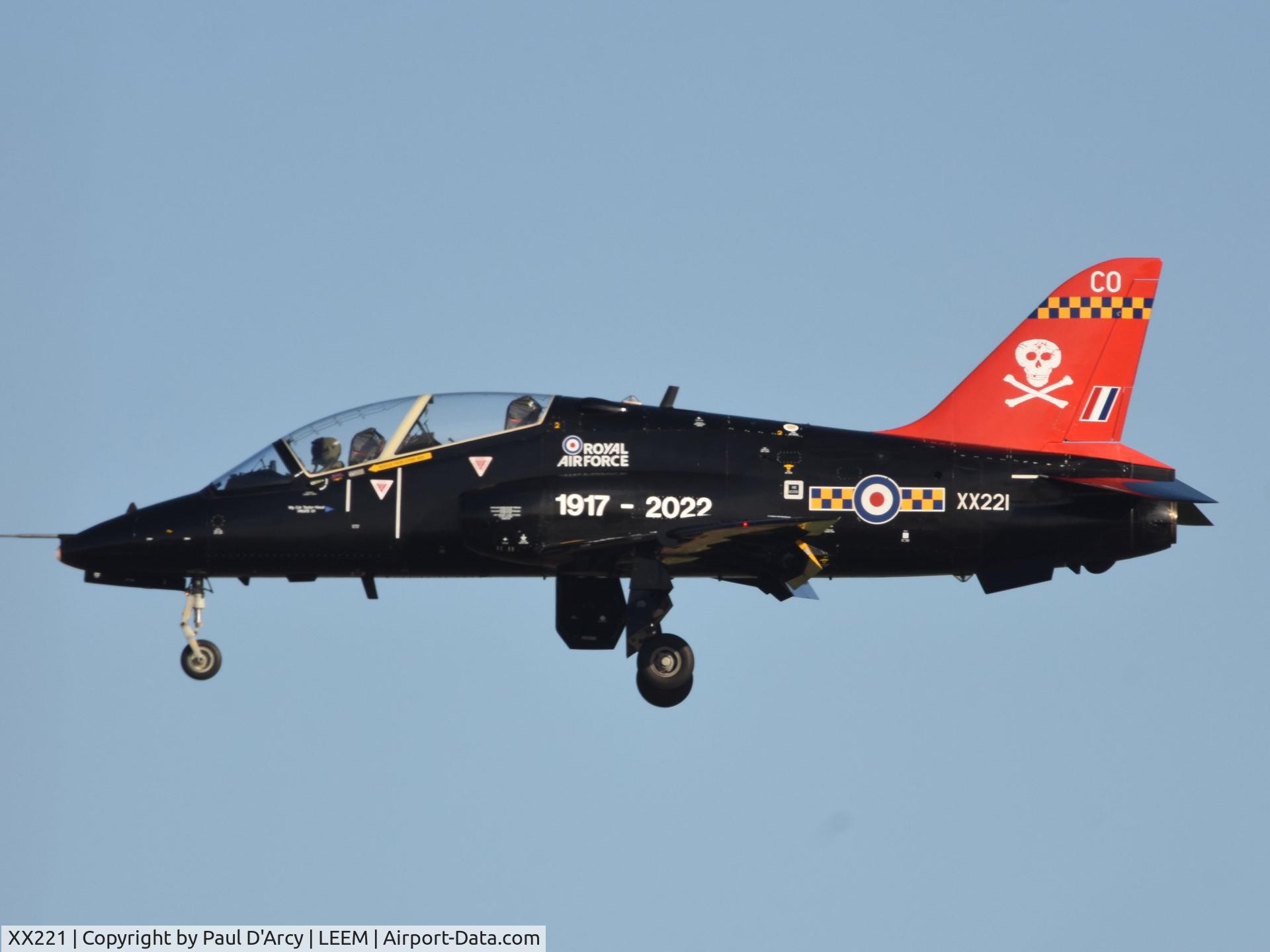 XX221, 1978 Hawker Siddeley Hawk T.1A C/N 057/312057, Red Tail