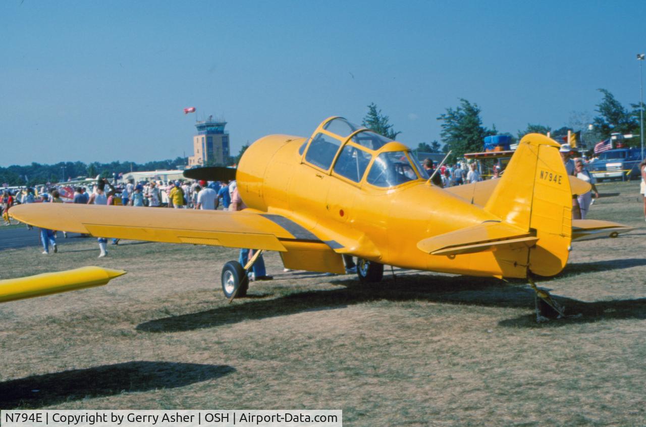 N794E, 1956 Townsend Thunderbird AIT C/N A1, Vultee BT-13 outer wing panels, portions of a Fairchild PT-26 canopy, and a lot of imagineering in between... Oshkosh Airventure '88.