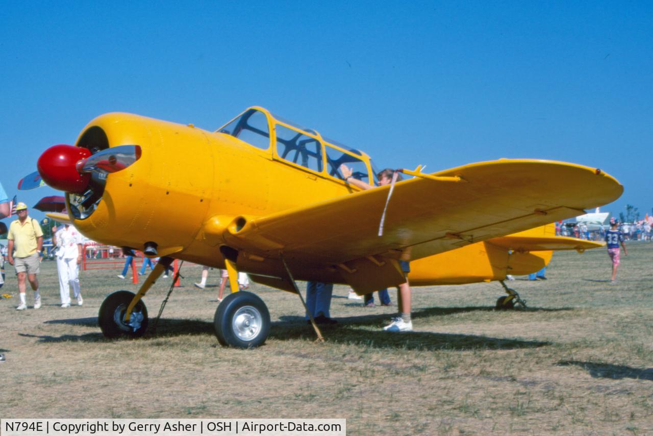 N794E, 1956 Townsend Thunderbird AIT C/N A1, Vultee BT-13 outer wing panels, portions of a Fairchild PT-26 canopy, and a lot of imagineering in between... Oshkosh Airventure '88.