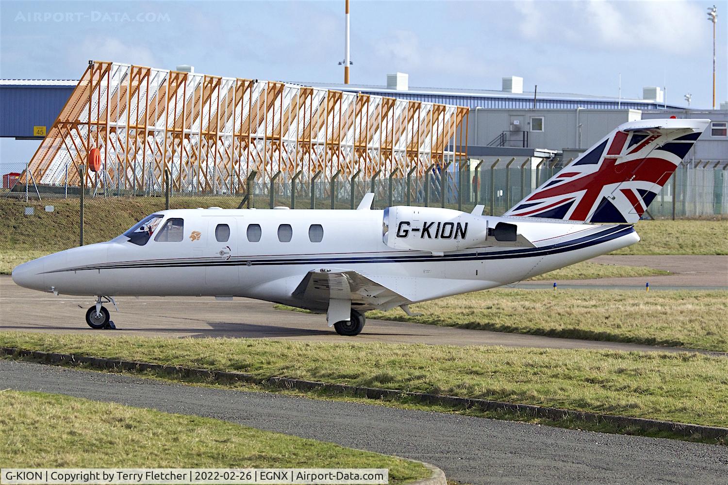 G-KION, 1998 Cessna 525 CitationJet CJ1 C/N 525-0292, At East Midlands