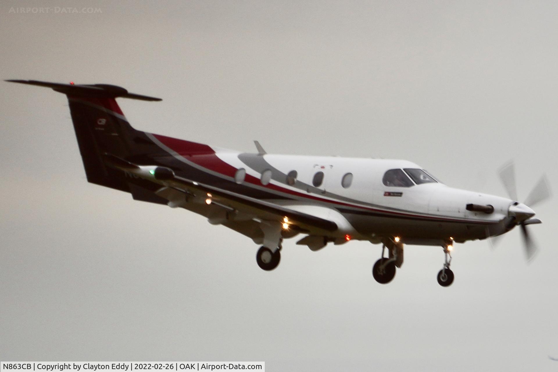 N863CB, 2007 Pilatus PC-12/47 C/N 862, Oakland airport California 2022.