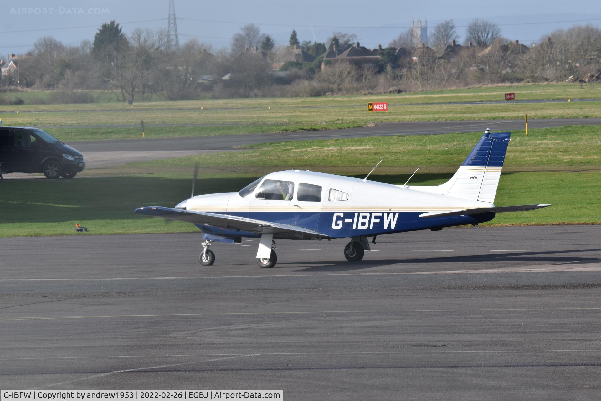 G-IBFW, 1978 Piper PA-28R-201 Cherokee Arrow III C/N 28R-7837235, G-IBFW at Gloucestershire Airport.
