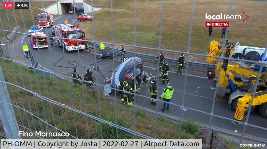 PH-OMM, 1998 Eurocopter EC-120B Colibri C/N 1006, he just crashed in Italy.
https://www.facebook.com/watch/live?ref=watch_permalink&v=250494477242195