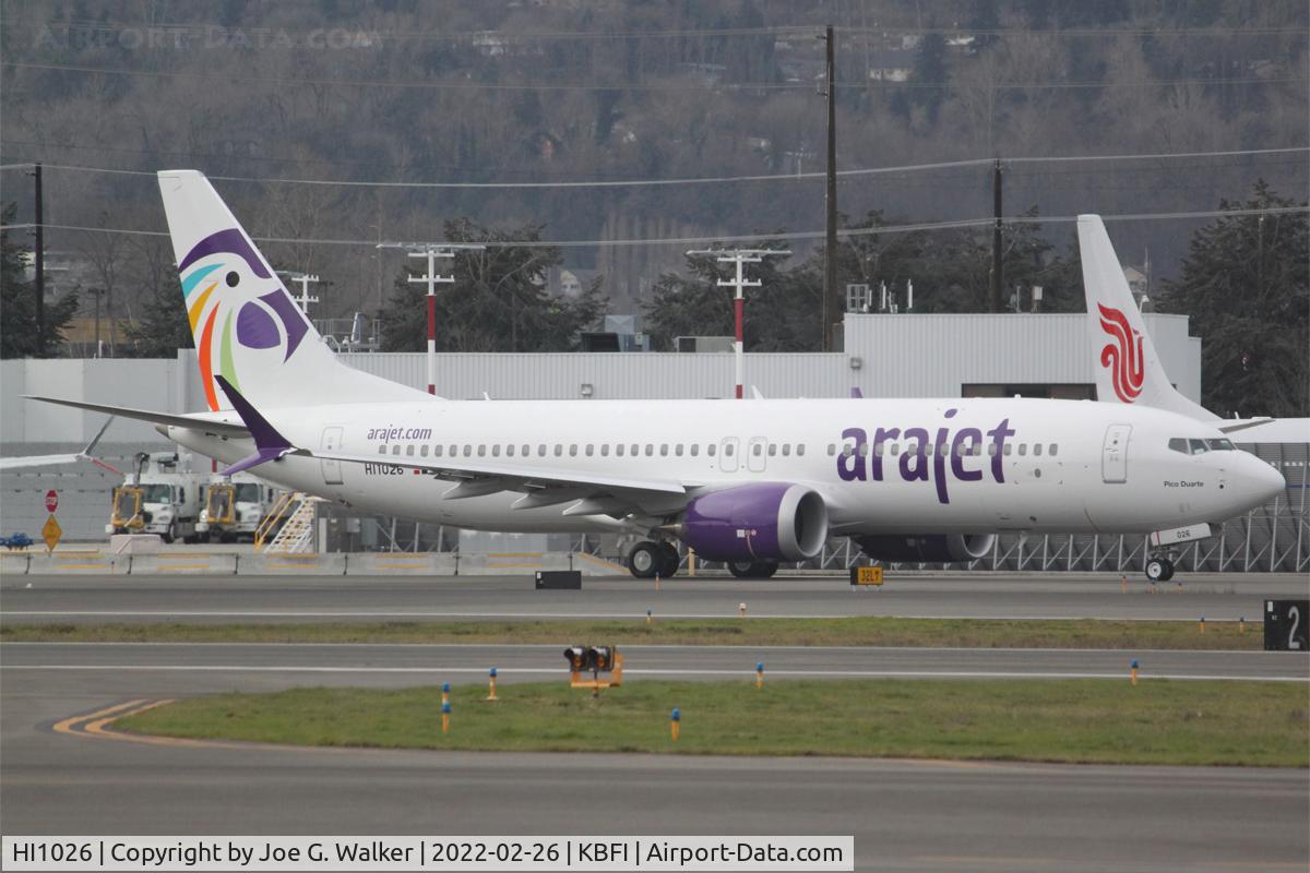 HI1026, 2022 Boeing 737-8 MAX C/N 60195, First aircraft for new Dominican carrier Arajet. Aircraft is name 