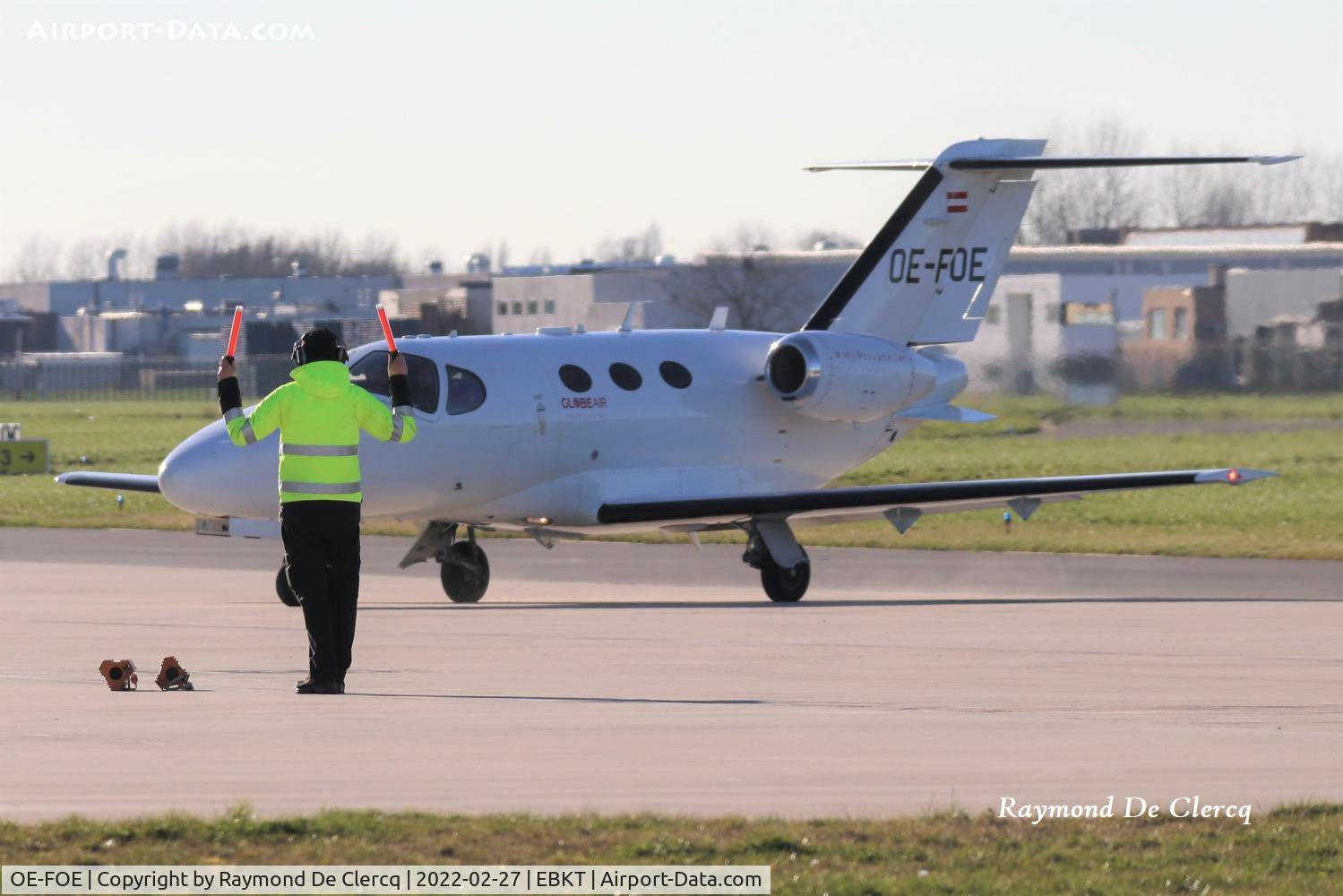 OE-FOE, 2007 Cessna 510 Citation Mustang Citation Mustang C/N 510-0027, At Kortrijk Airport.