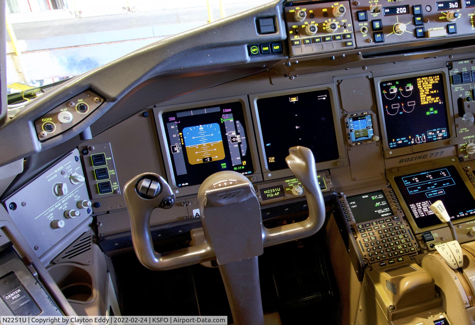 N2251U, 2020 Boeing 777-300/ER C/N 66591, SFO 2022.