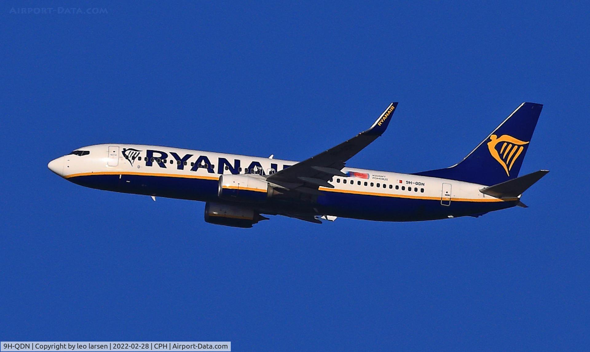 9H-QDN, 2016 Boeing 737-8AS C/N 44763, Copenhagen 28.2.2022