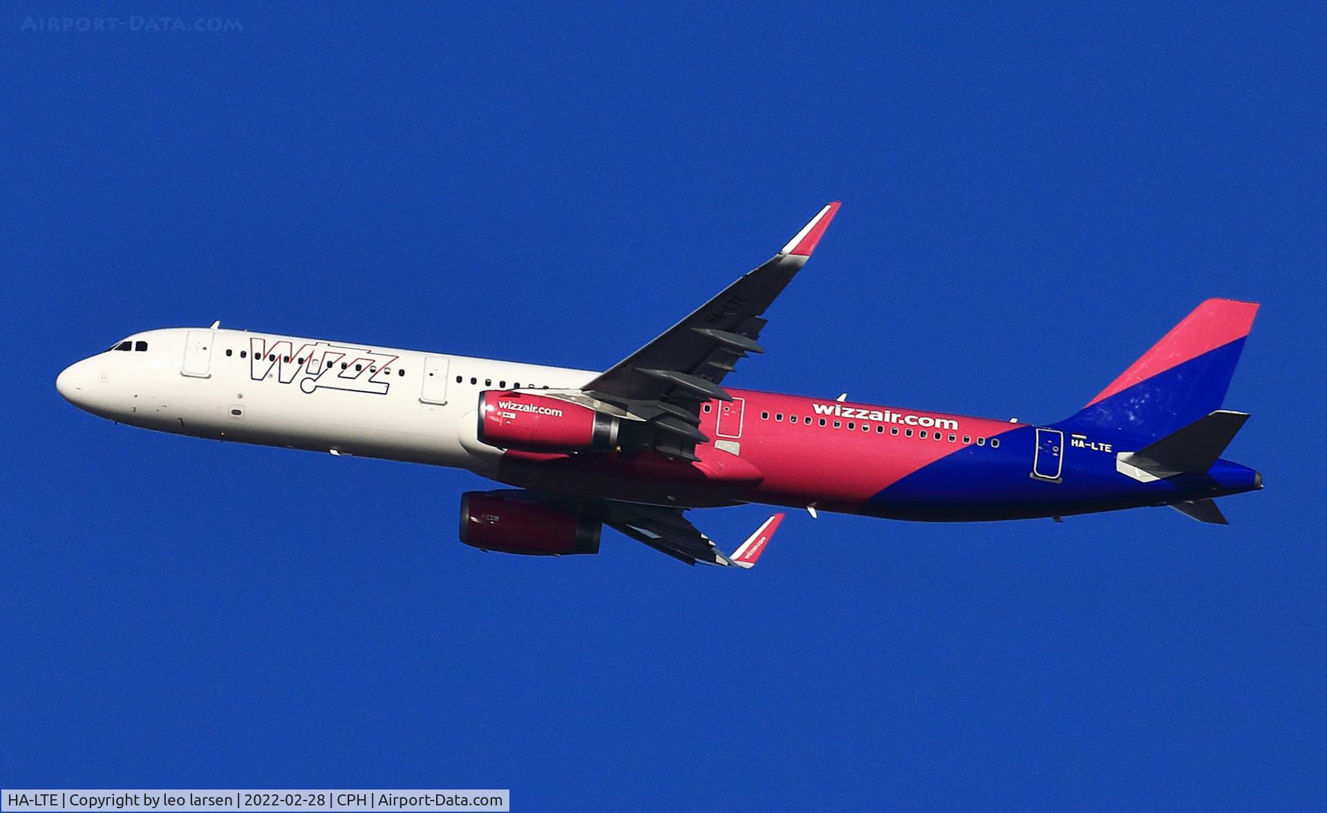 HA-LTE, 2018 Airbus A321-231 C/N 8325, Copenhagen 28.2.2022