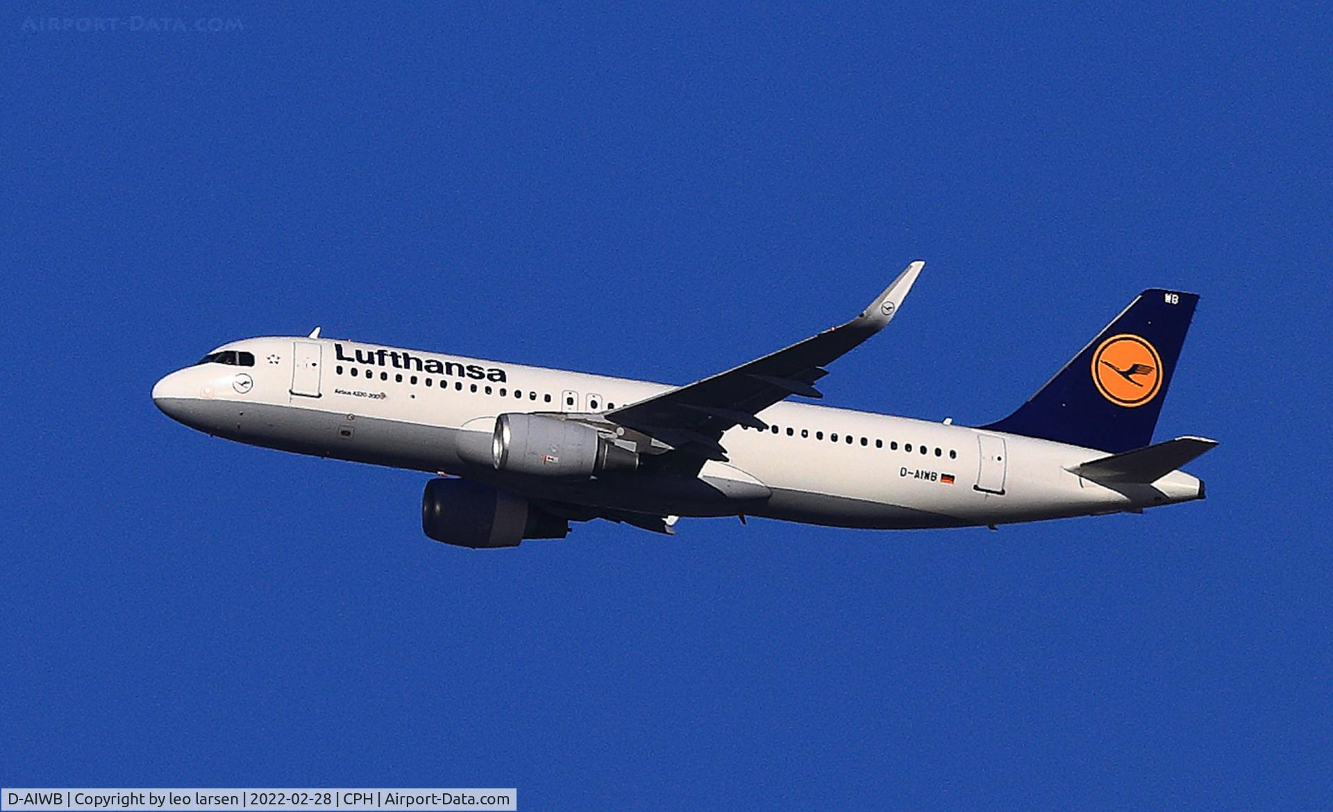 D-AIWB, 2017 Airbus A320-214 C/N 7699, Copenhagen 28.2.2022