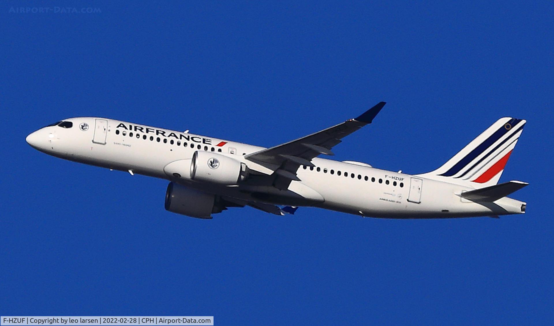 F-HZUF, 2021 Airbus A220-300 C/N 55149, Copenhagen 28.2.2022