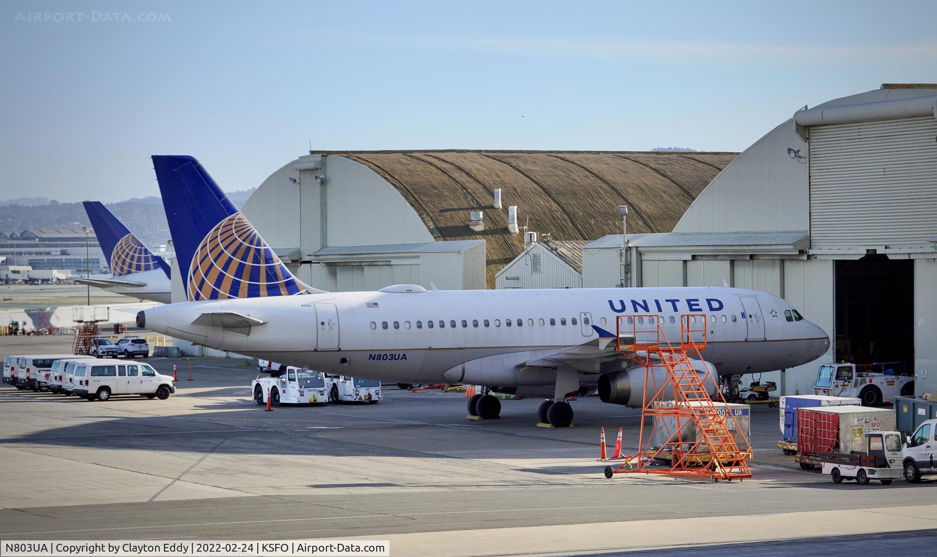 N803UA, 1997 Airbus A319-131 C/N 748, SFO 2022.