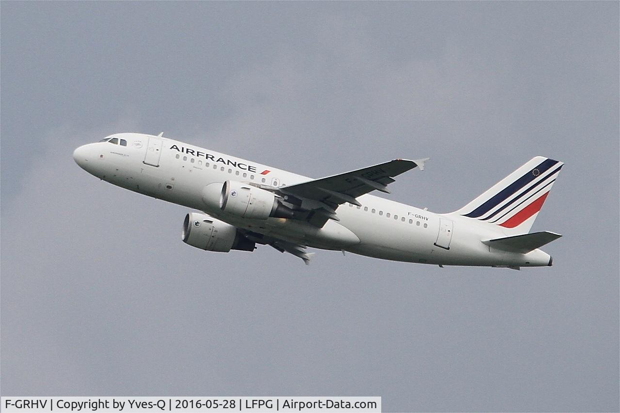 F-GRHV, 2001 Airbus A319-111 C/N 1505, Airbus A319-111, Climbing from rwy 08L, Roissy Charles De Gaulle airport (LFPG-CDG)