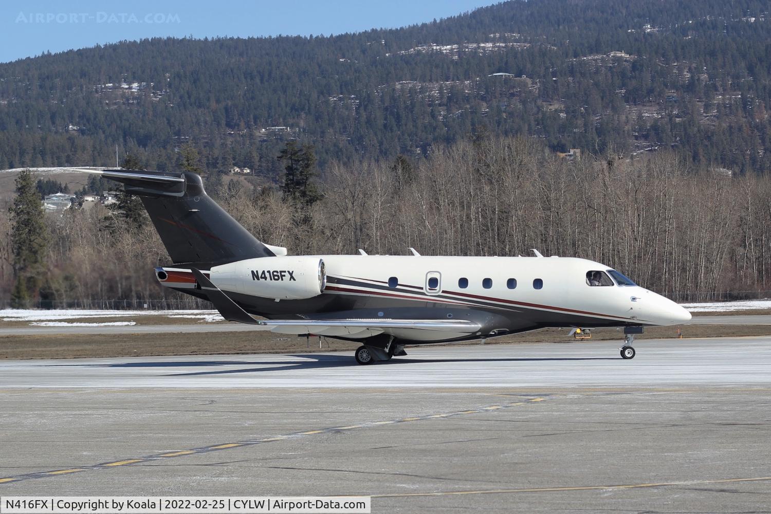 N416FX, 2017 Embraer EMB-545 Legacy 450 C/N 55010033, Leaving...