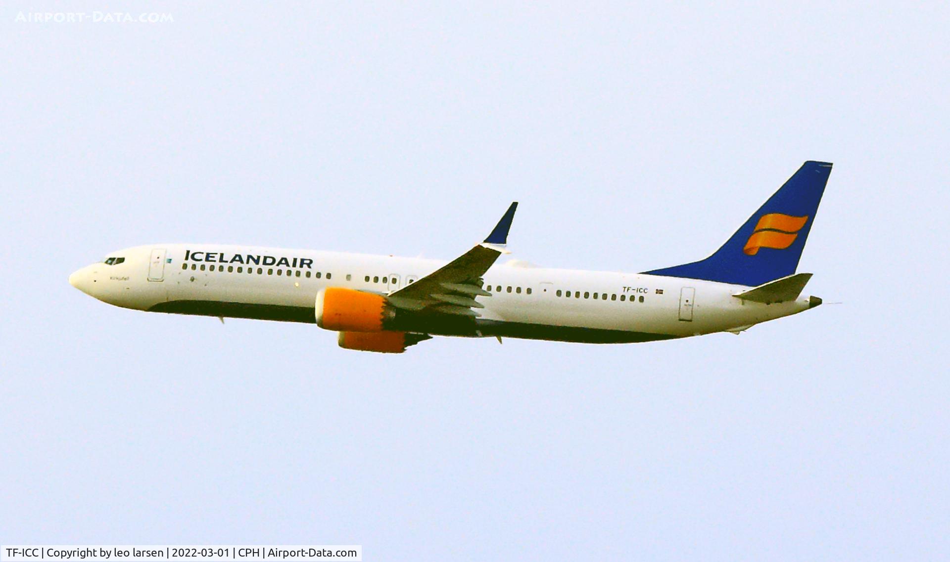 TF-ICC, 2019 Boeing 737-9 MAX C/N 44359, Copenhagen 1.3.2022