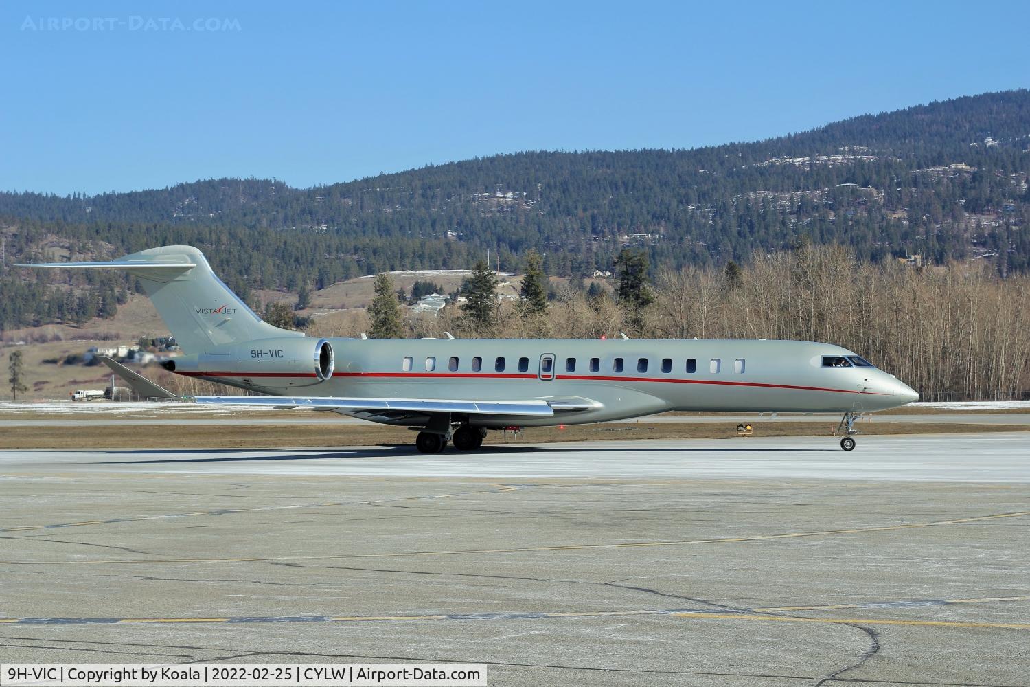 9H-VIC, 2020 Bombardier BD-700-2A12 Global 7500 C/N 70058, Leaving for IAD