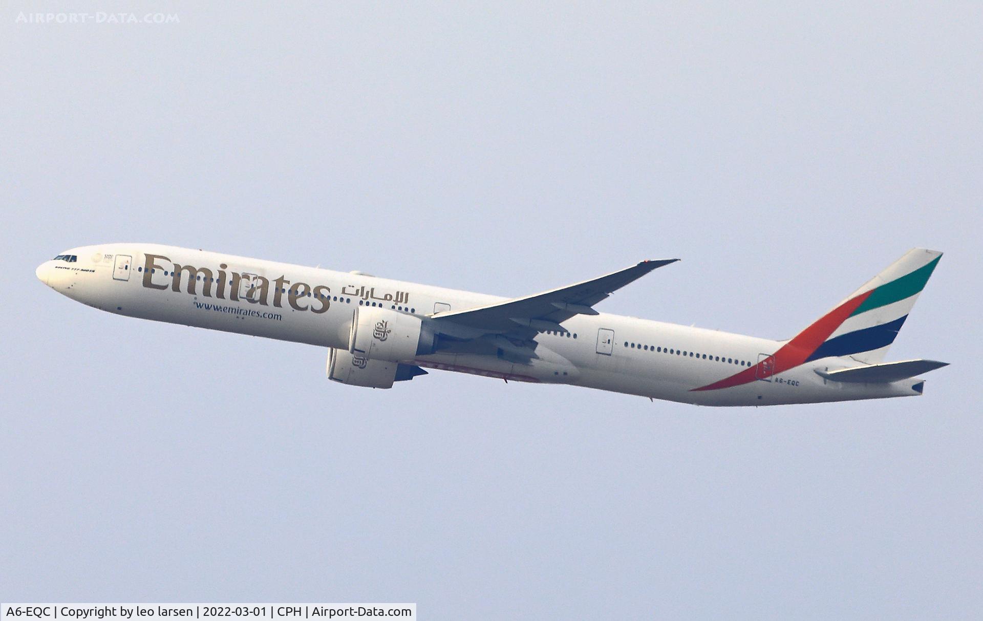 A6-EQC, 2017 Boeing 777-31H C/N 42348, Copenhagen 1.3.2022