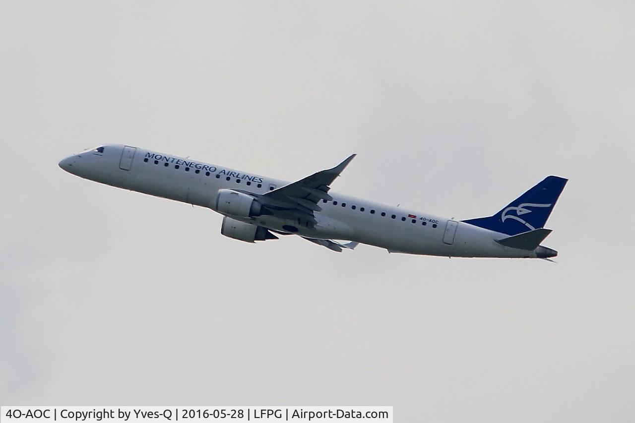 4O-AOC, 2010 Embraer 195LR (ERJ-190-200LR) C/N 19000358, Embraer 195LR, Climbing from rwy 08L, Roissy Charles De Gaulle airport (LFPG-CDG)