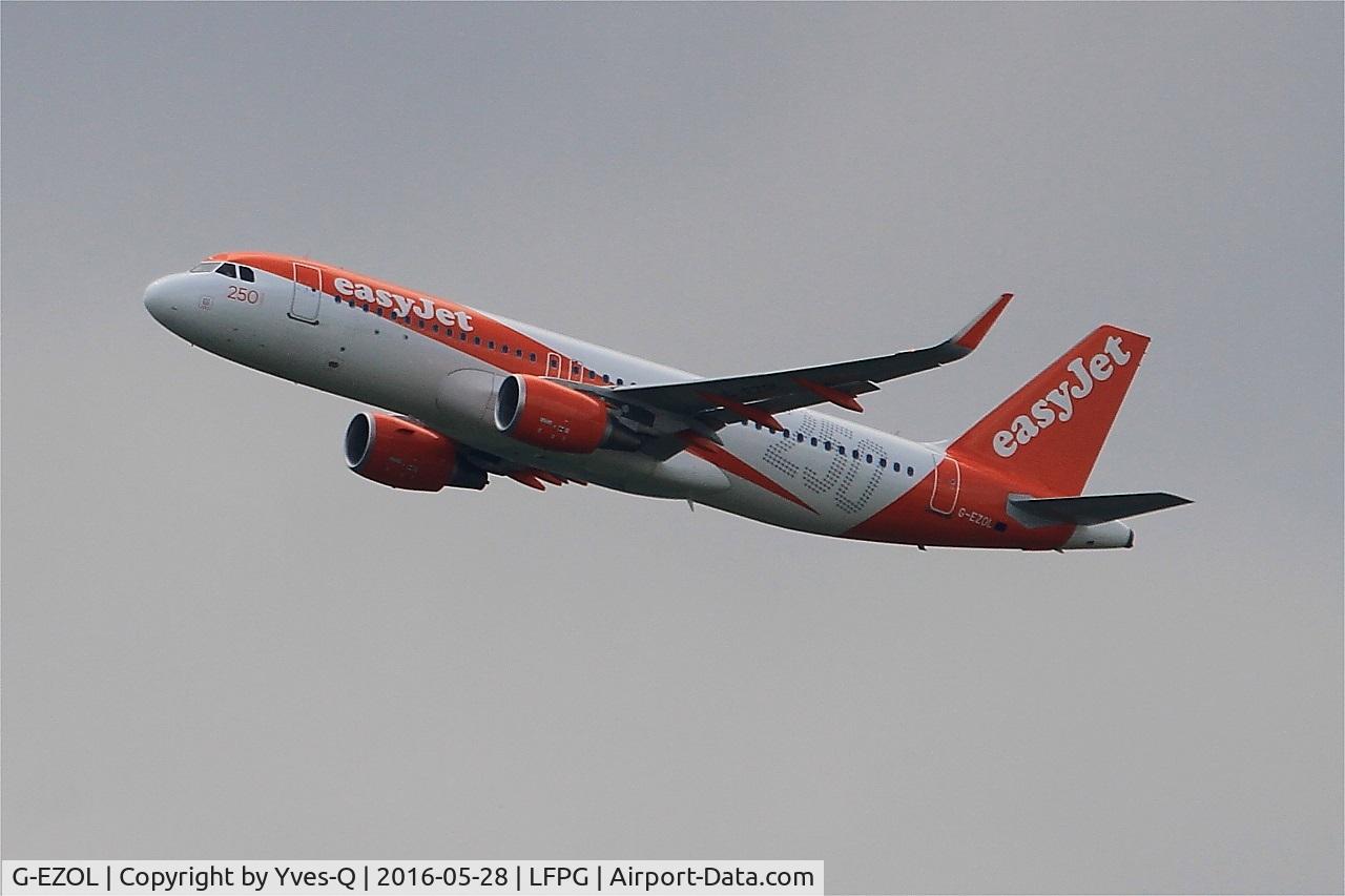 G-EZOL, 2015 Airbus A320-214 C/N 6572, Airbus A320-214, Climbing from rwy 08L, Roissy Charles De Gaulle airport (LFPG-CDG)