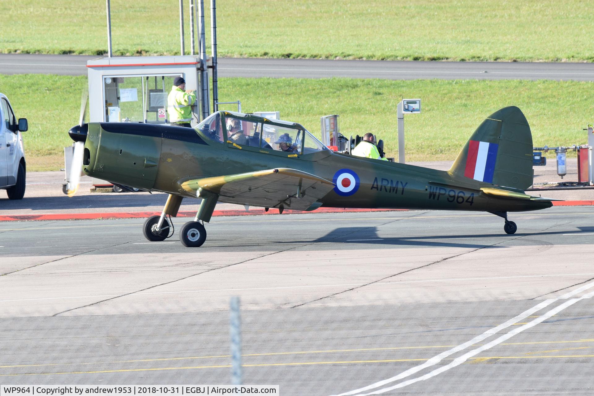 WP964, 1952 De Havilland DHC-1 Chipmunk T.10 C/N C1/0826, WP964 at Gloucestershire Airport.