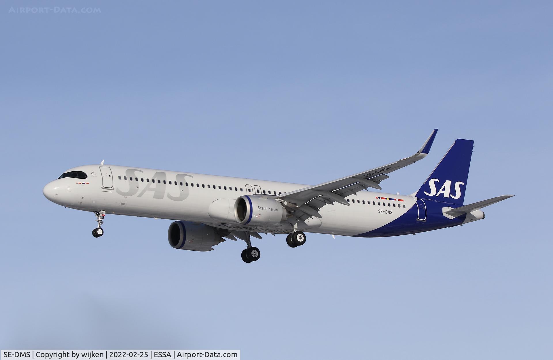 SE-DMS, 2021 Airbus A321-253NX C/N 10500, RWY 26