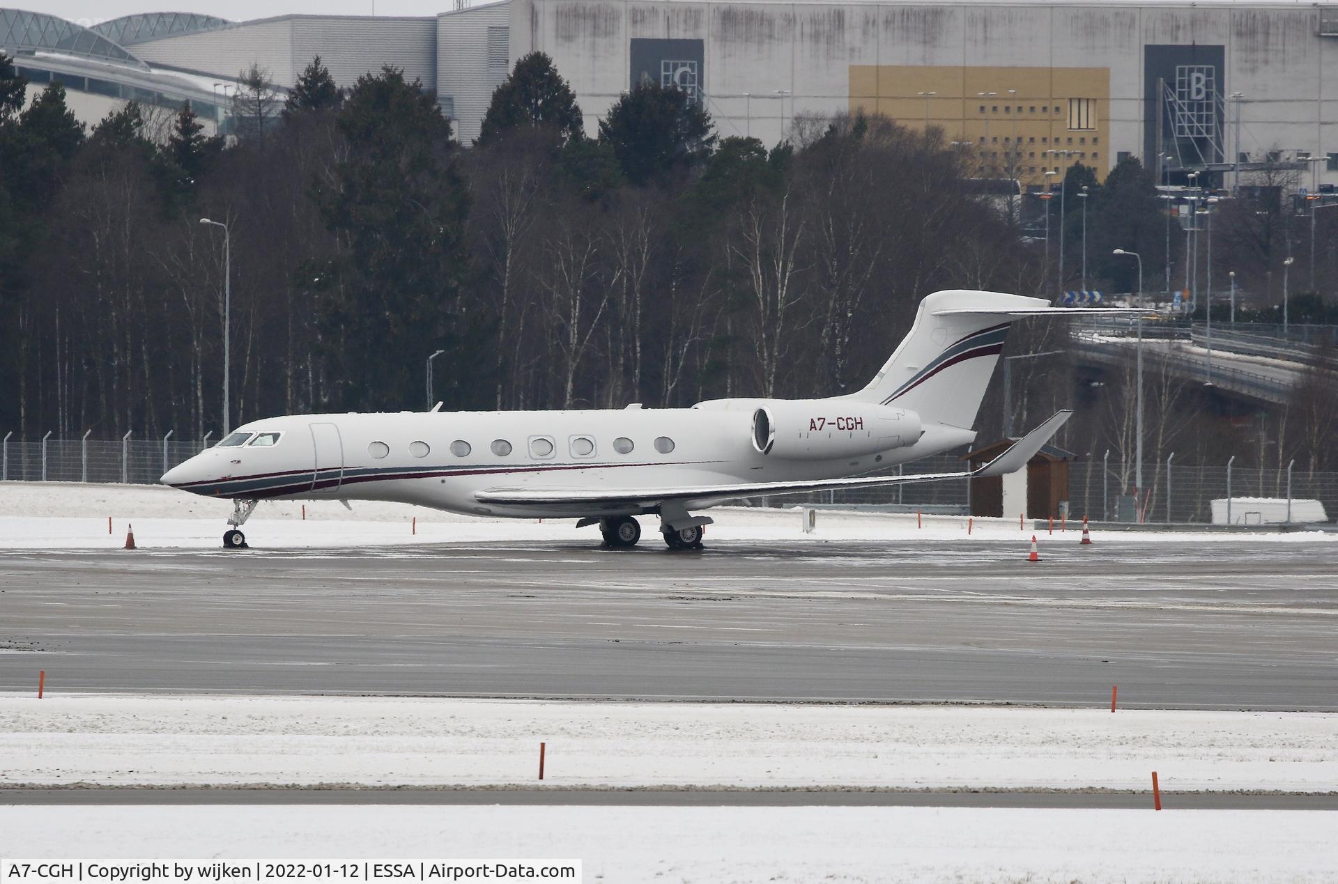 A7-CGH, 2021 Gulfstream Aerospace GVI (G650ER) C/N 6465, Ramp M