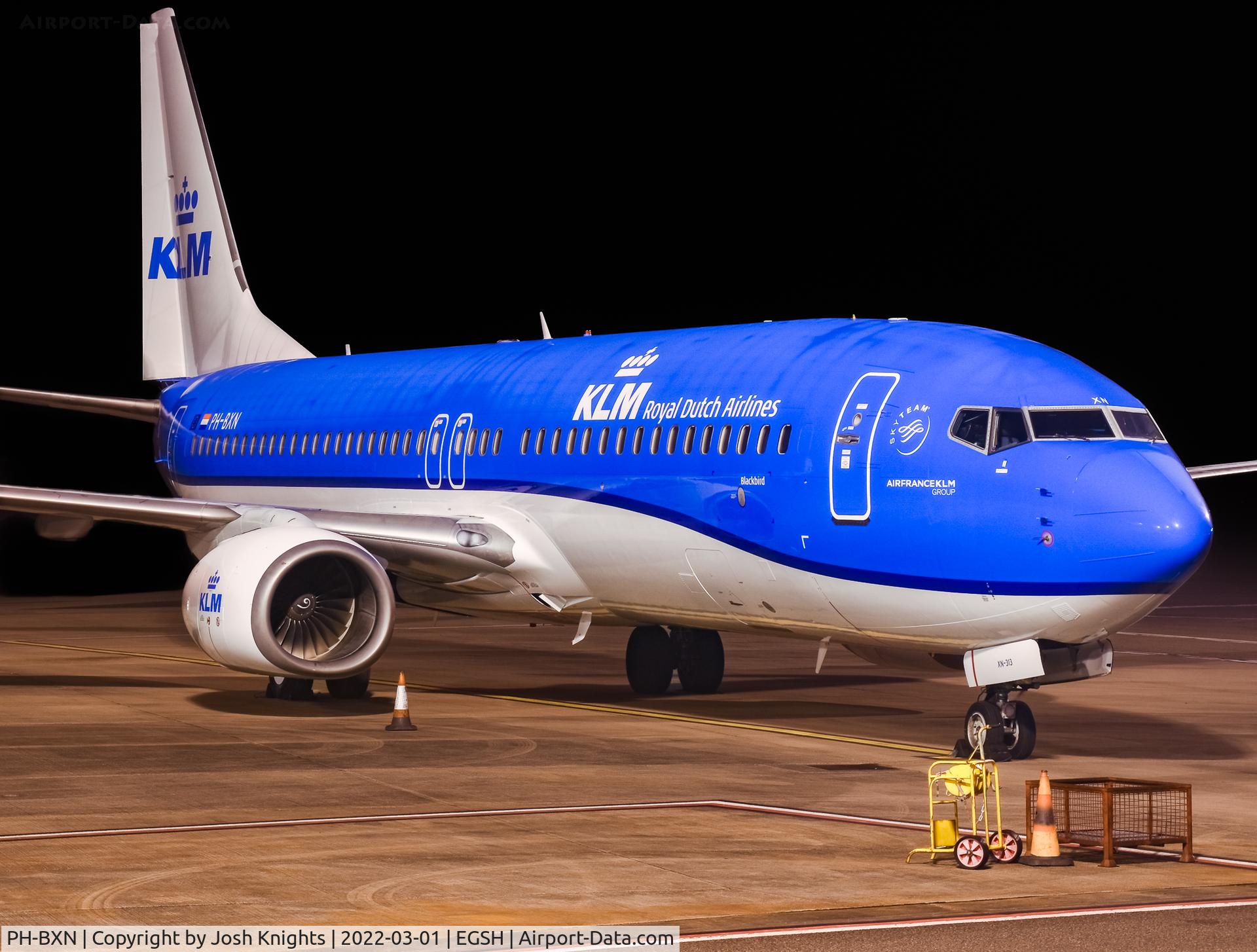 PH-BXN, 2000 Boeing 737-8K2 C/N 30356, On Stand After Respray Into Updated KLM Livery.