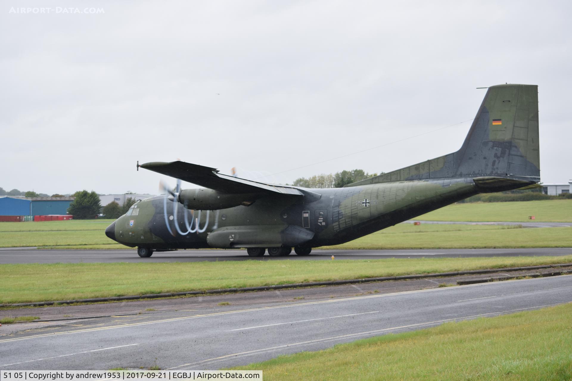 51 05, Transall C-160D C/N D142, 51 05 at Gloucestershire Airport.