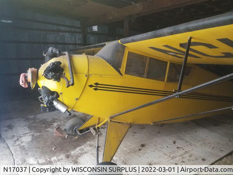 N17037, 1937 Porterfield 35-70 Flyabout C/N 237, FOUND SITTING IN A SHED/HANGER IN WISCONSIN. WAS UP FOR SALE AS OF MARCH 3 2022 HAS NOT MOVED IN OVER 30+ YEARS