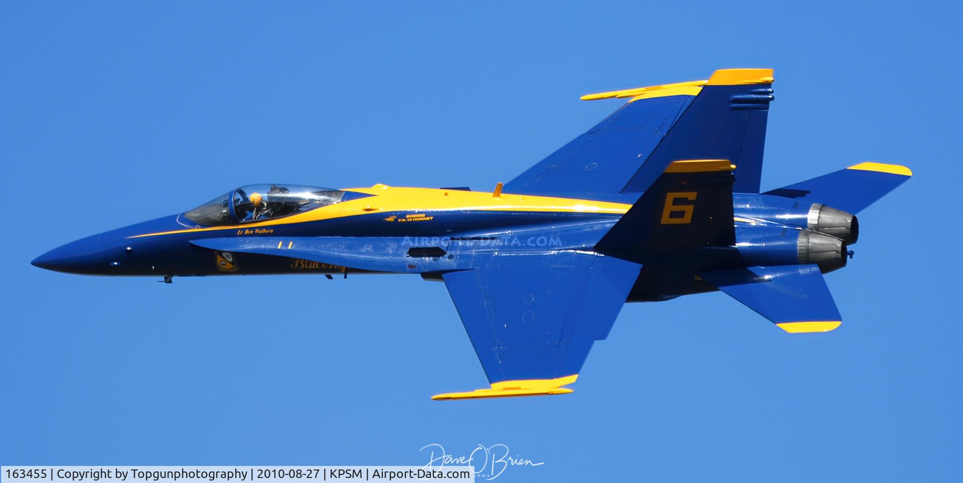 163455, 1988 McDonnell Douglas F/A-18C Hornet C/N 0669/C022, 2nd solo overhead