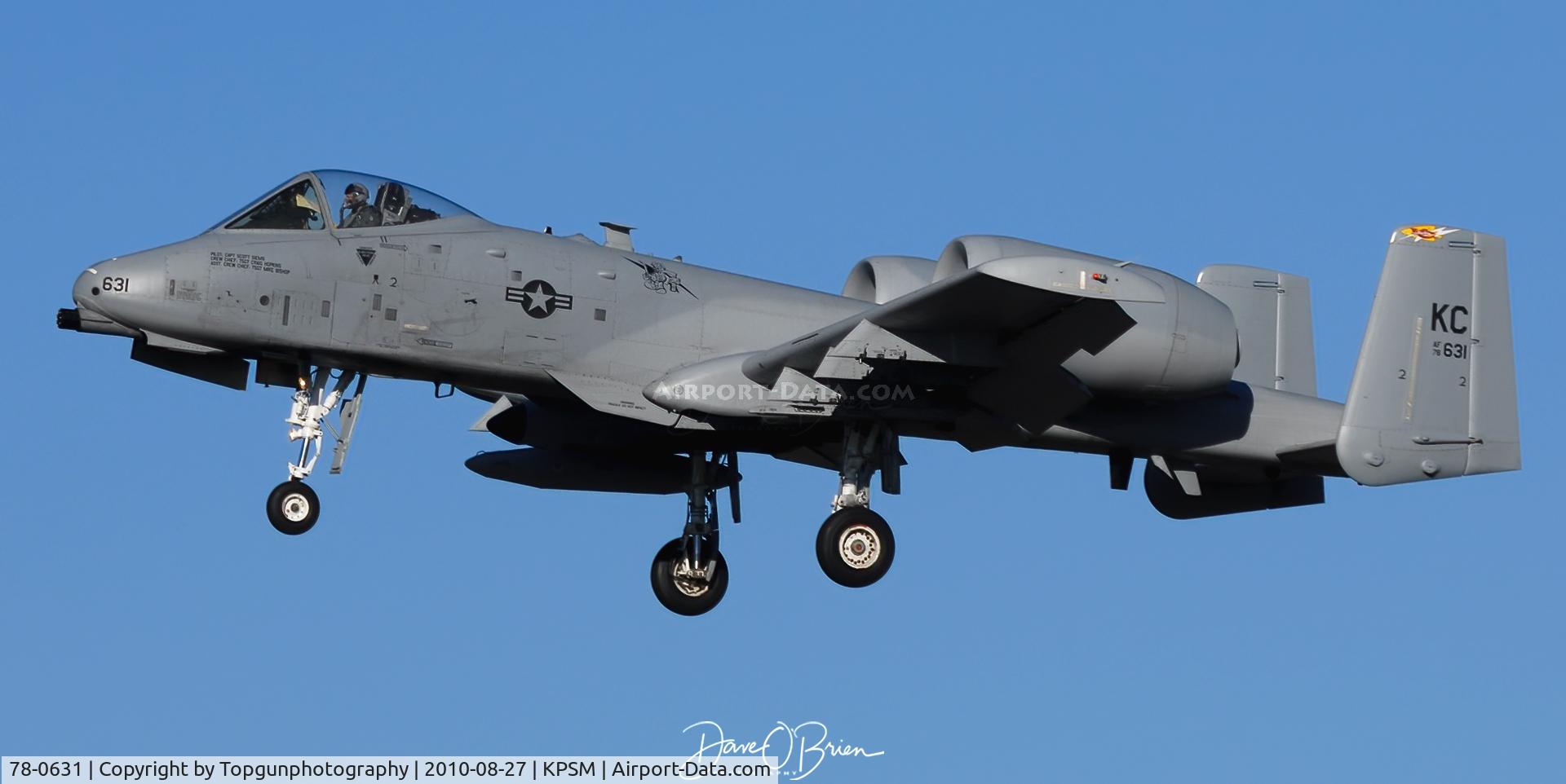 78-0631, 1978 Fairchild Republic A-10C Thunderbolt II C/N A10-0251, Whiteman Hogs