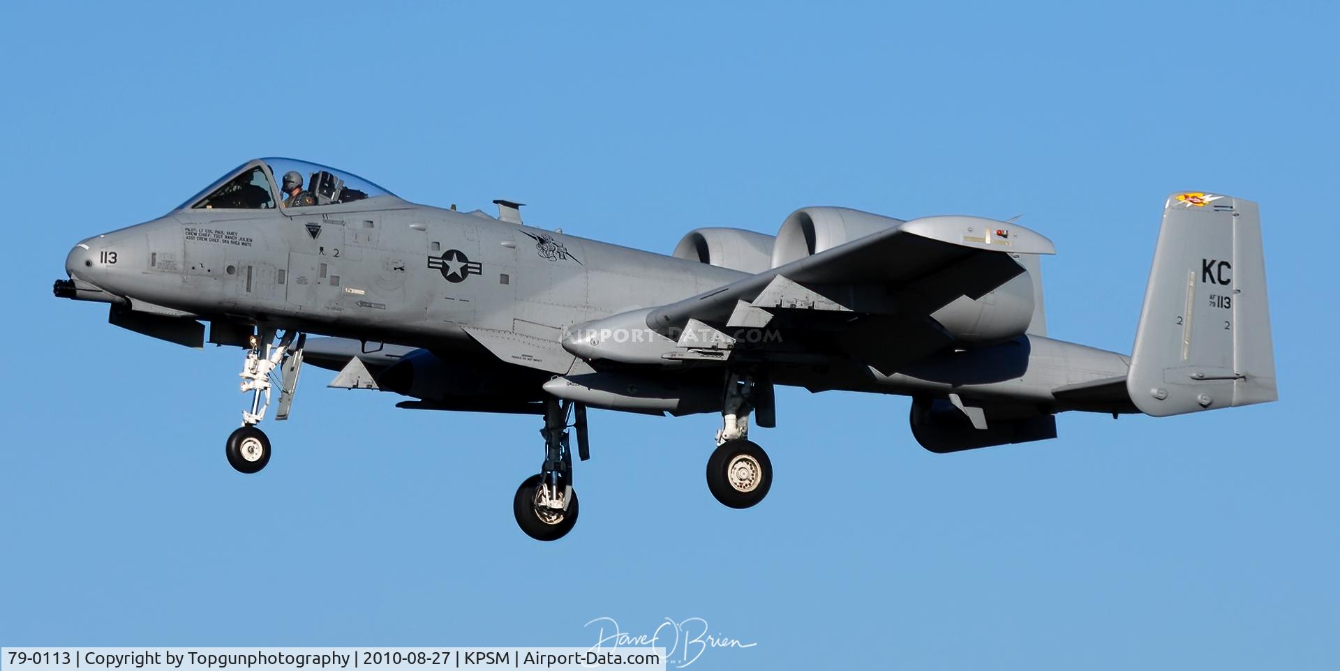 79-0113, 1979 Fairchild Republic A-10C Thunderbolt II C/N A10-0377, Whiteman Hog arrival