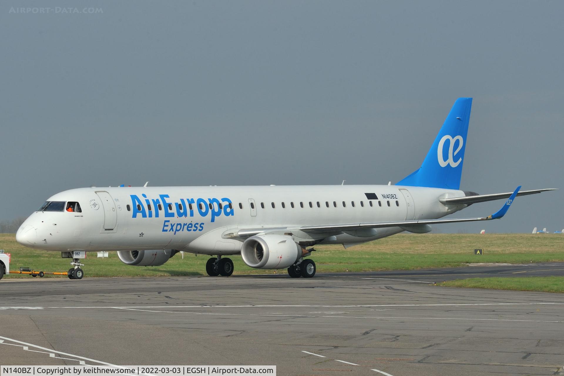 N140BZ, 2009 Embraer ERJ 190-200LR (ERJ-195) C/N 19000245, Towed to apron.