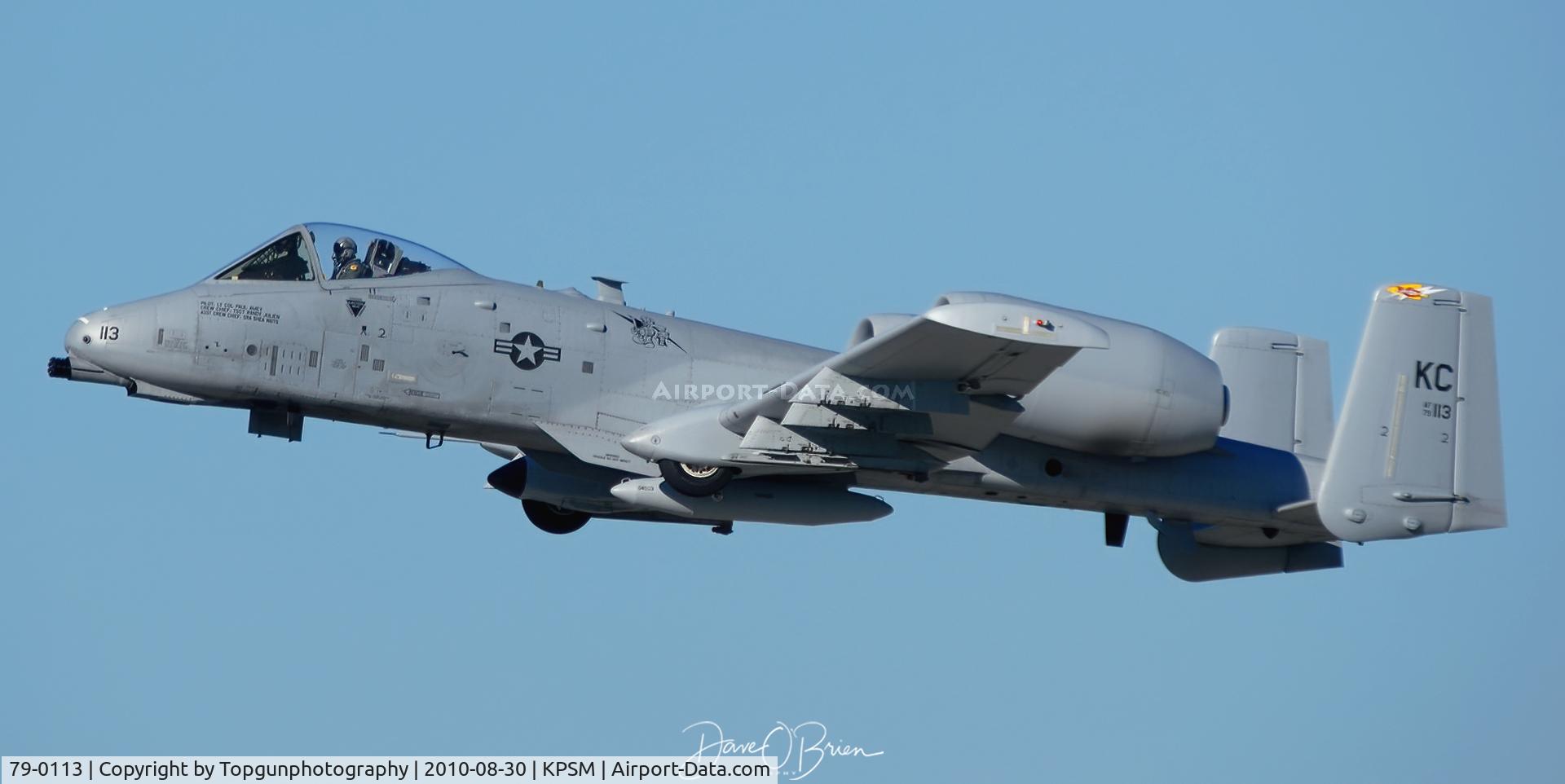 79-0113, 1979 Fairchild Republic A-10C Thunderbolt II C/N A10-0377, Hogs departing