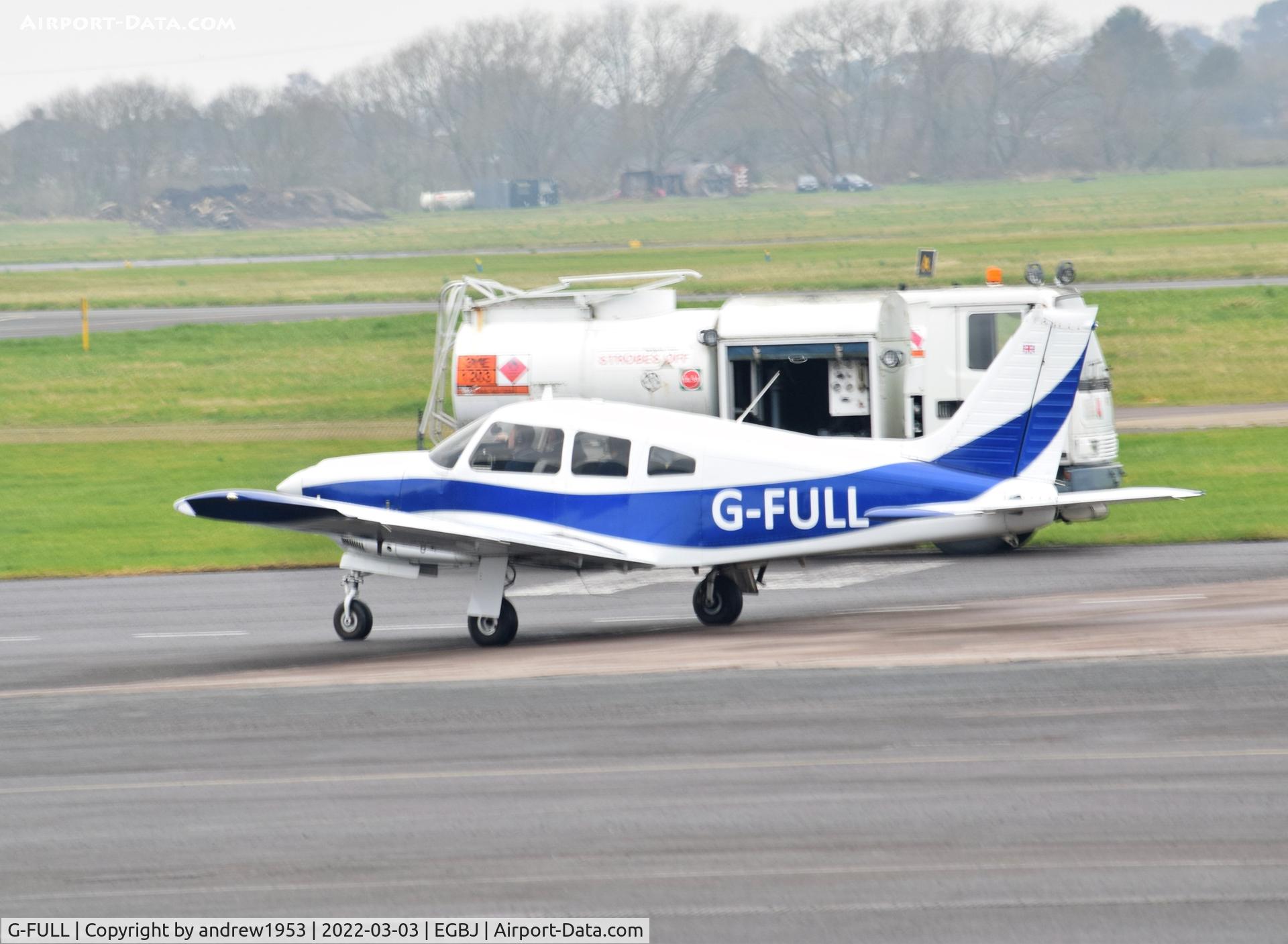 G-FULL, 1974 Piper PA-28R-200-2 Cherokee Arrow II C/N 28R-7435248, G-FULL at Gloucestershire Airport.