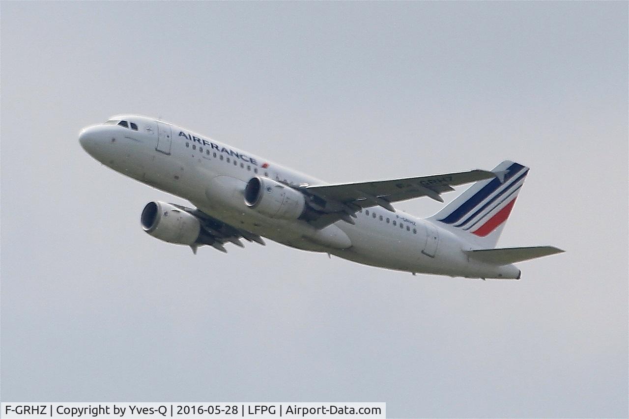 F-GRHZ, 2001 Airbus A319-111 C/N 1622, Airbus A319-111, Climbing from rwy 08L, Roissy Charles De Gaulle Airport (LFPG-CDG)