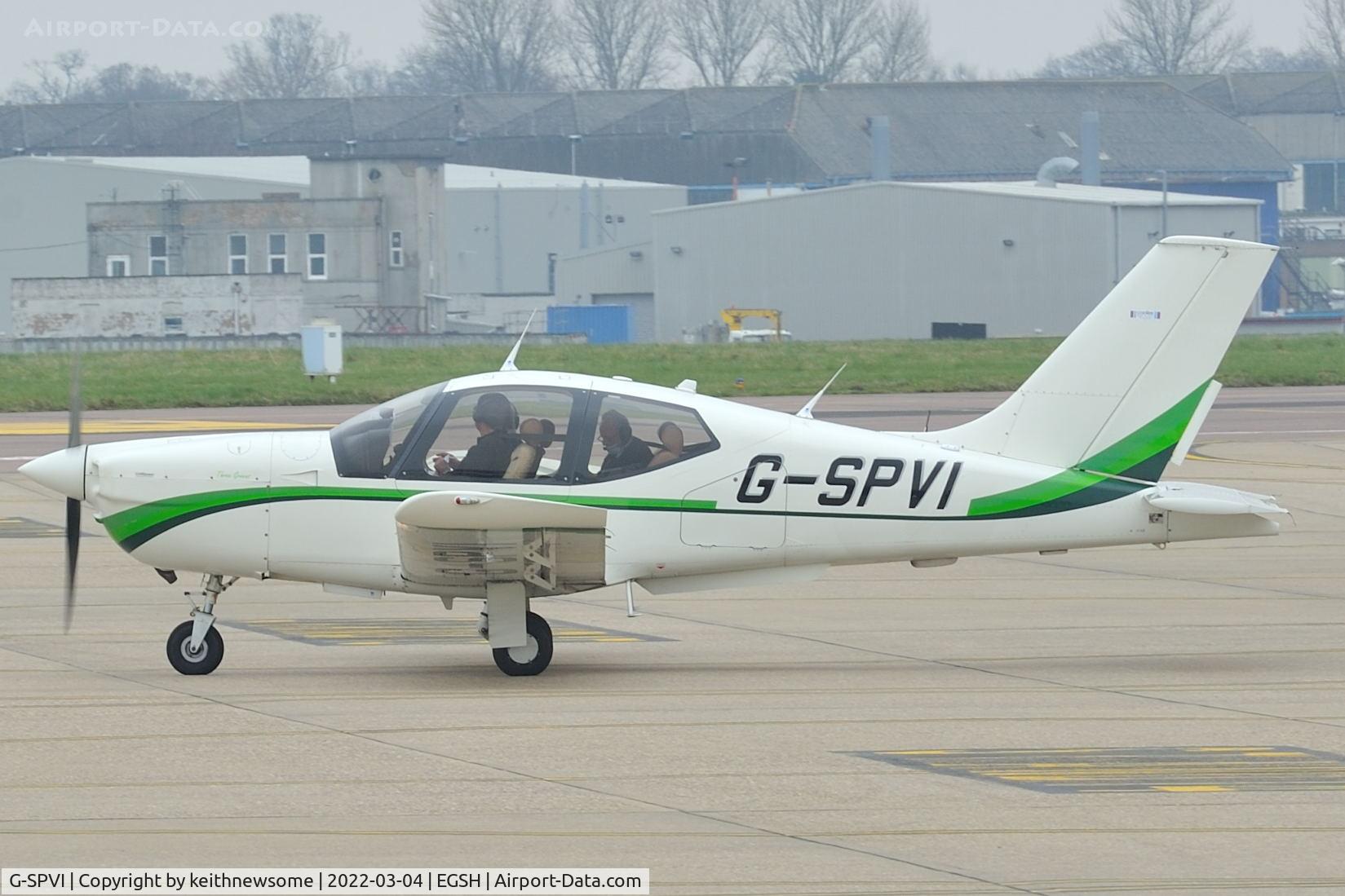 G-SPVI, 2002 Socata TB-20 Trinidad GT C/N 2168, Leaving Norwich.