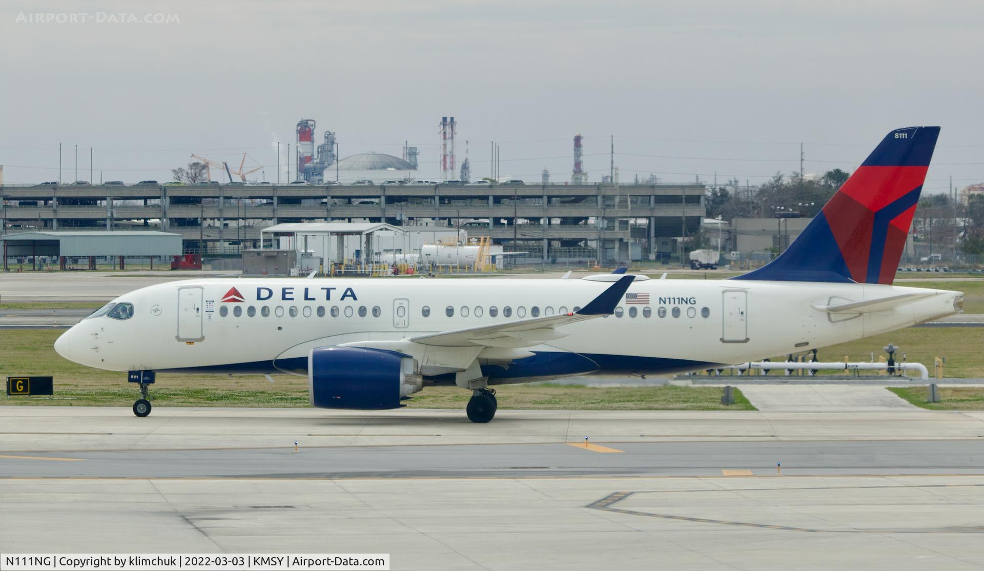 N111NG, 2019 Airbus A220-100 C/N 50030, Arrived from Boston