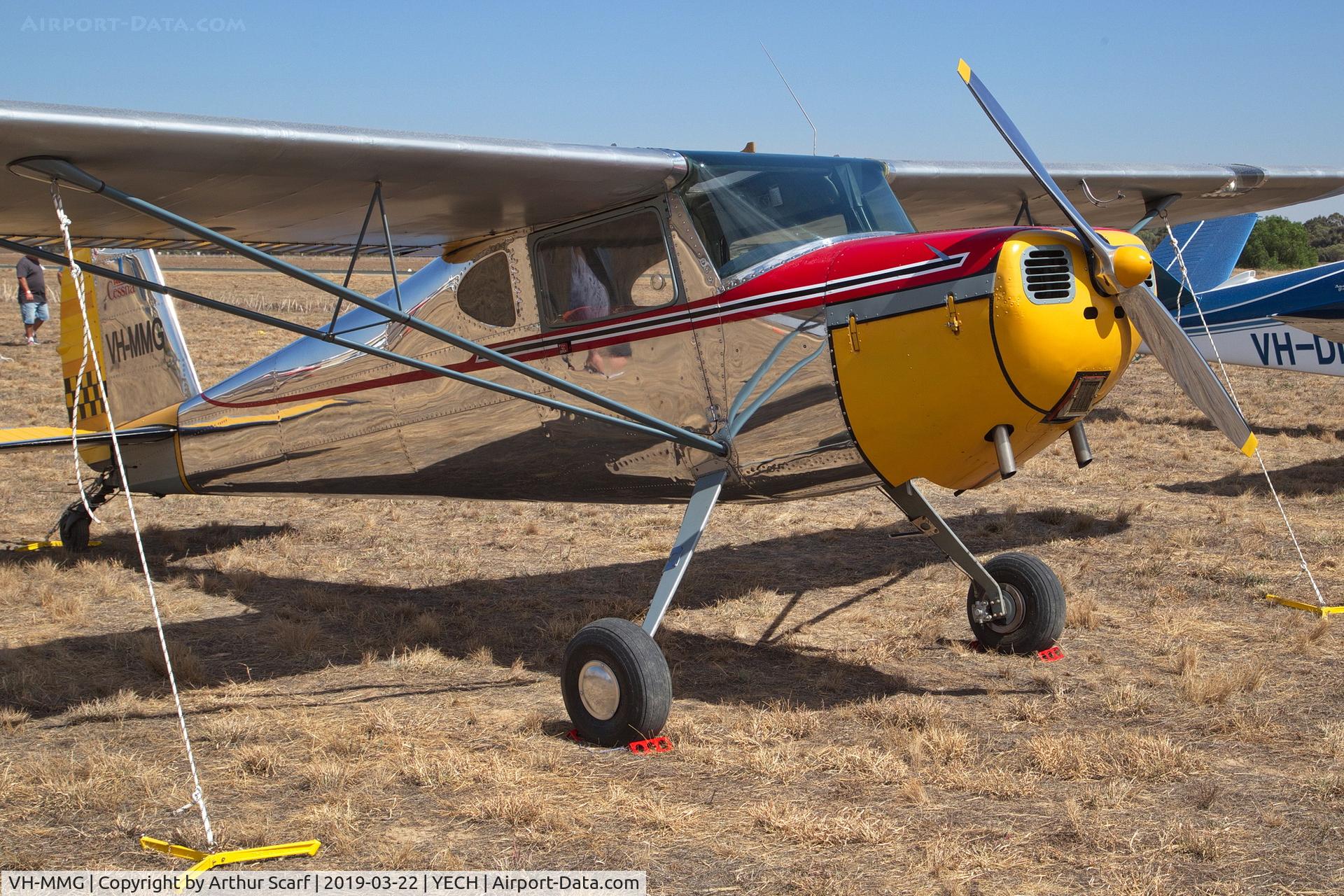 VH-MMG, 1946 Cessna 140 C/N 10071, Antique Aircraft Association of Australia fly in - Echuca 2019