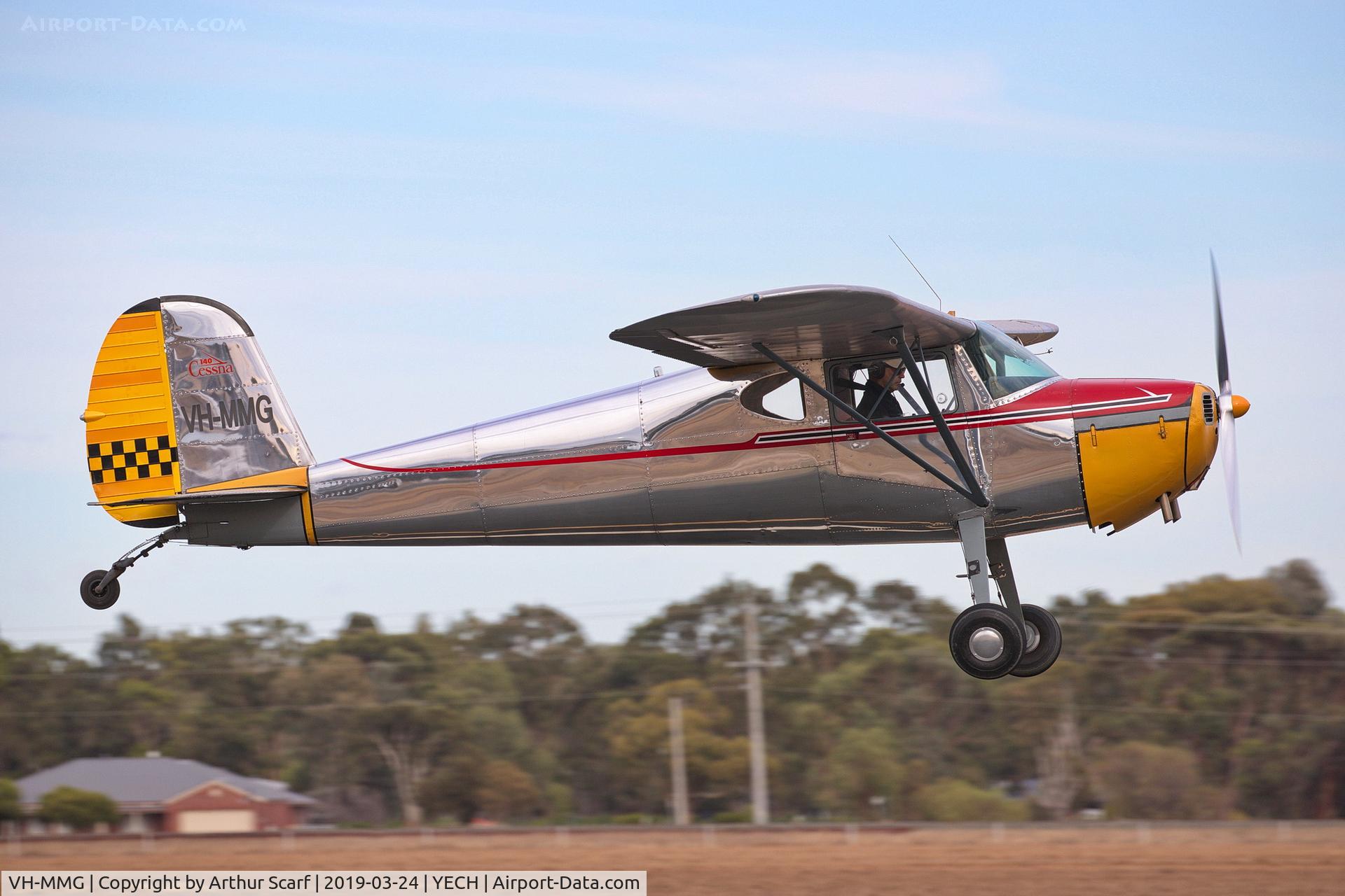 VH-MMG, 1946 Cessna 140 C/N 10071, Antique Aircraft Association of Australia Fly in Echuca 2019