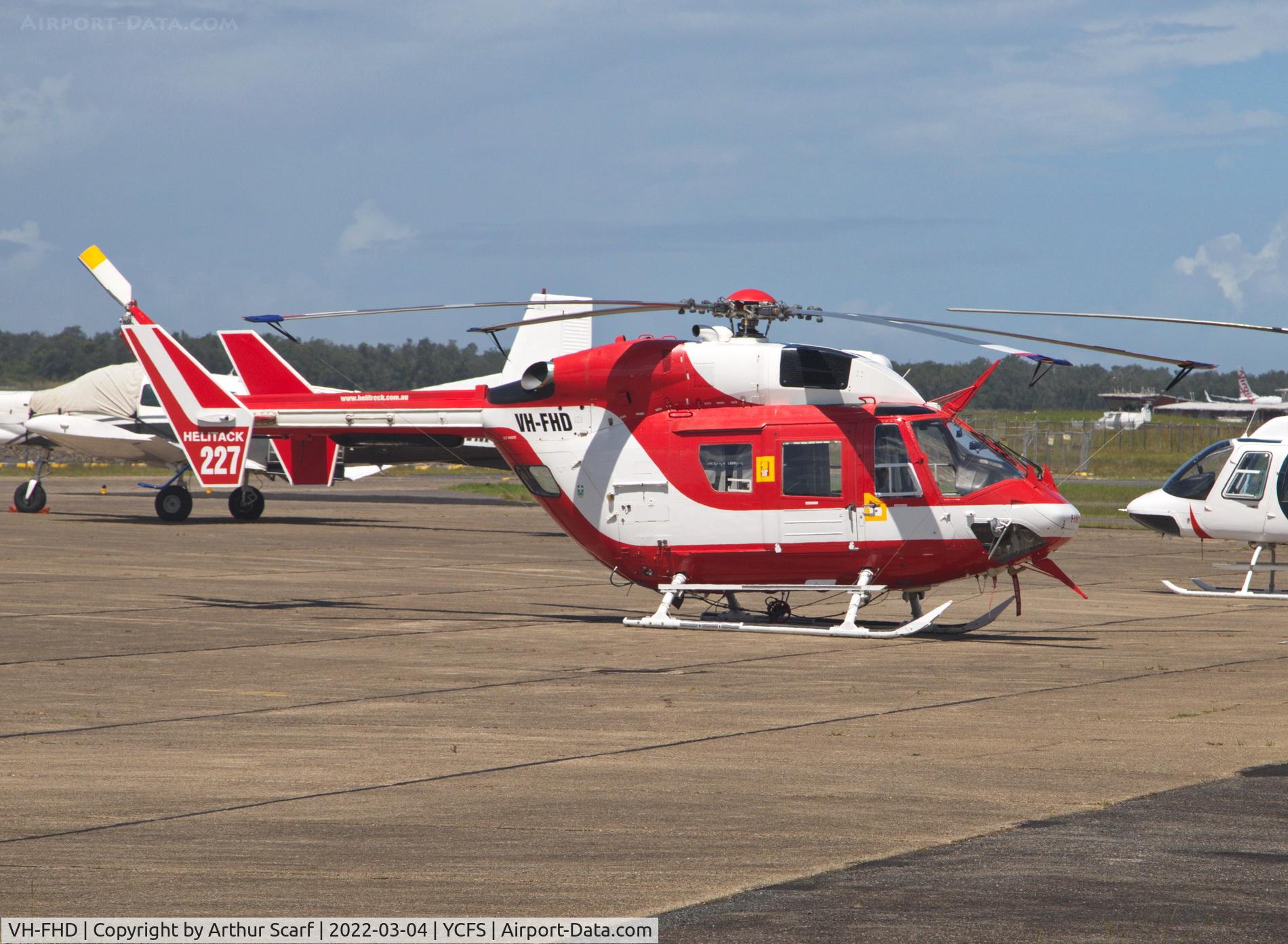 VH-FHD, 1992 MBB-Kawasaki BK-117B-2 C/N 1103, Coffs Harbour Airport March 2022