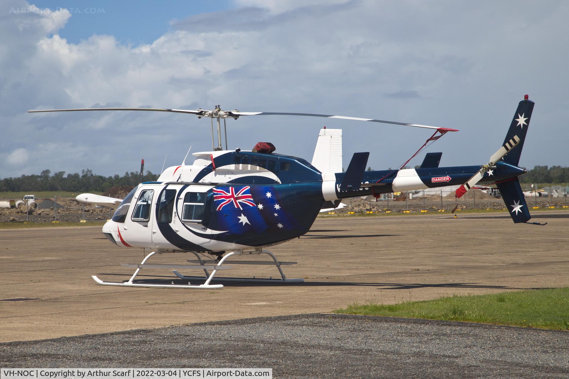 VH-NOC, 1980 Bell 206L-1 LongRanger II C/N 45533, Coffs Harbour Airport March 2022 - in the aftermath of massive flooding in the Northern rivers