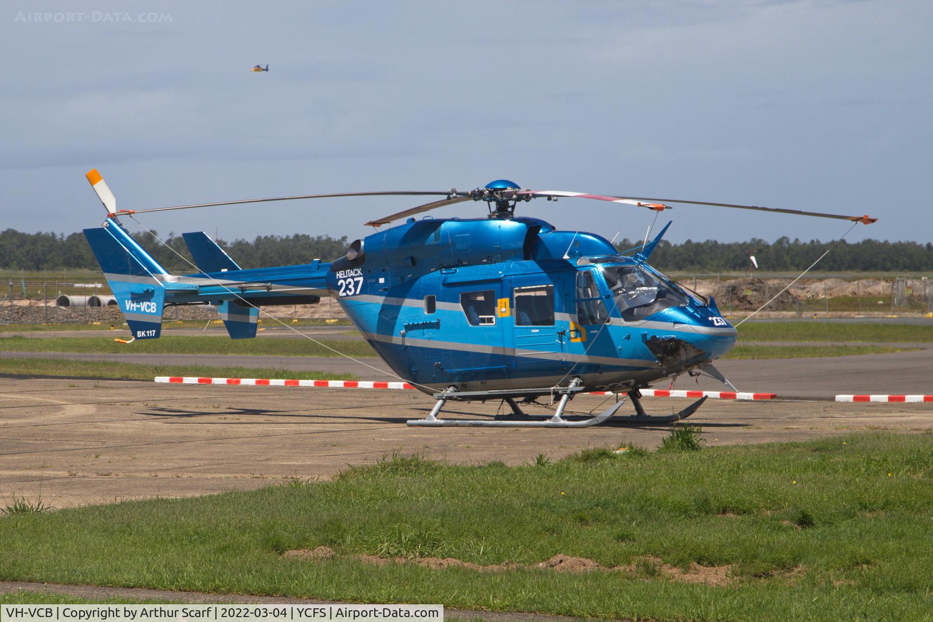VH-VCB, 1998 MBB-Kawasaki BK-117B-2 C/N 1117, Coffs Harbour Airport March 2022 - in the aftermath of massive flooding in the Northern rivers area.