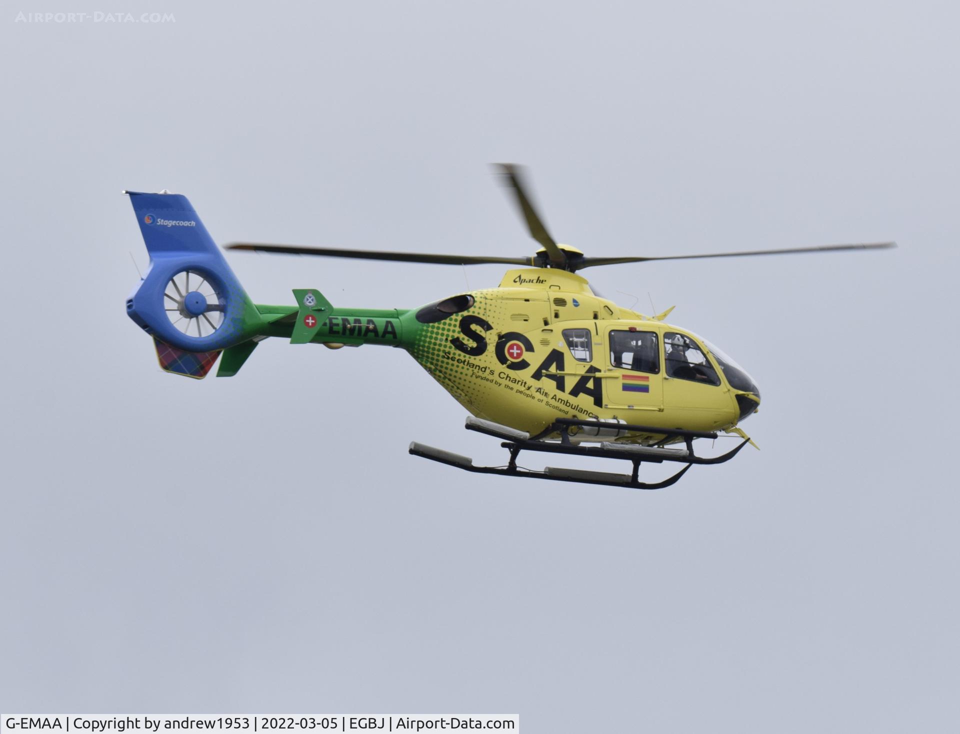 G-EMAA, 2005 Eurocopter EC-135T-2 C/N 0448, G-EMAA at Gloucestershire Airport.