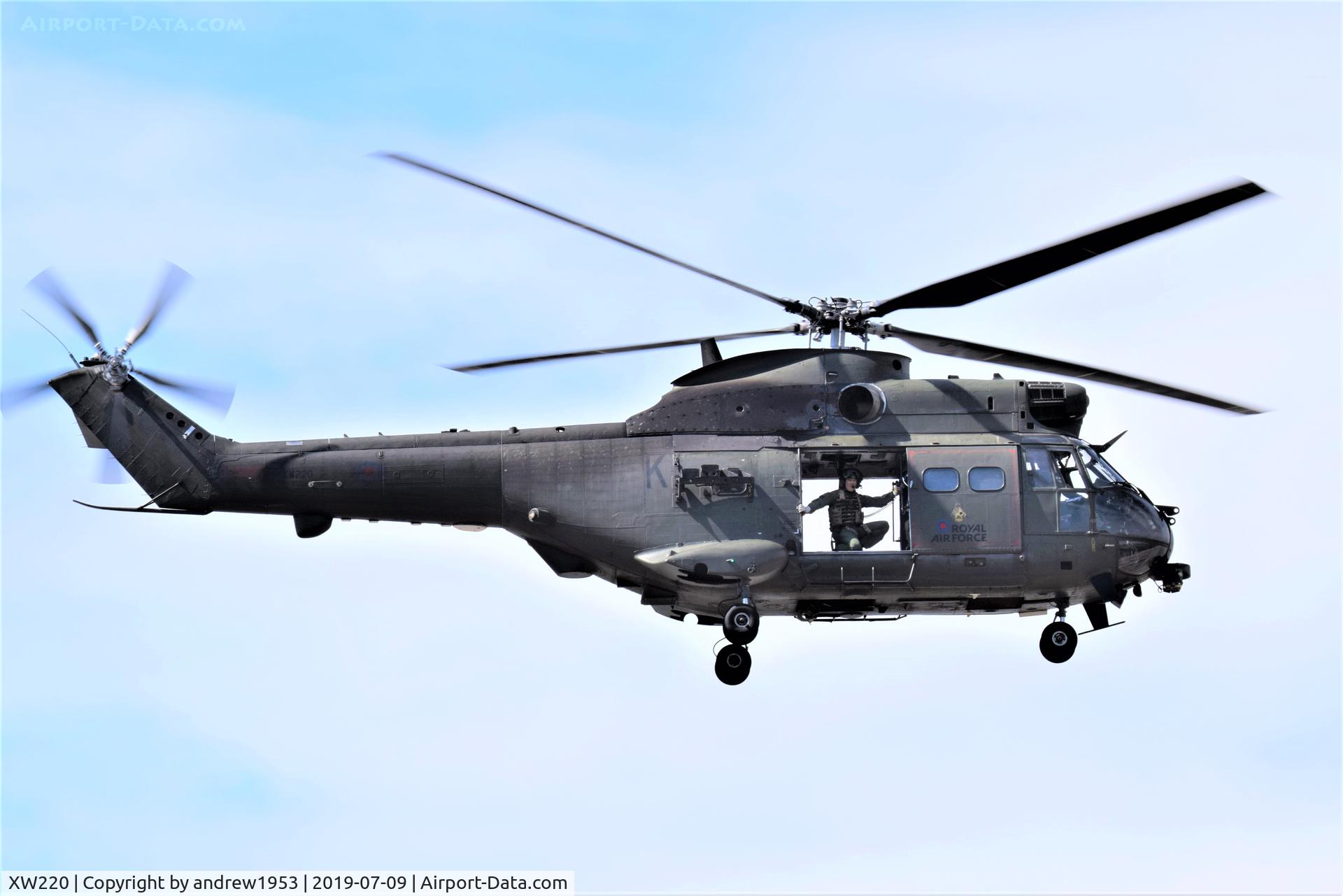 XW220, 1971 Westland Puma HC.2 C/N 1148, XW220 over the Bristol Channel.