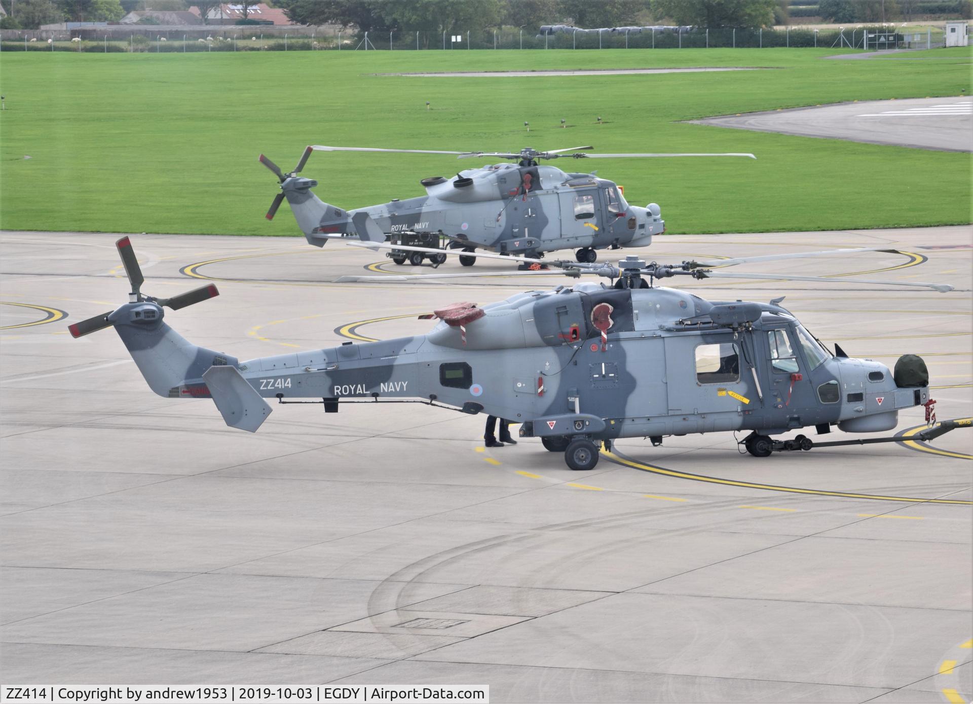 ZZ414, AgustaWestland AW-159 Wildcat HMA.2 C/N 484, ZZ414 at RNAS Yeovilton.