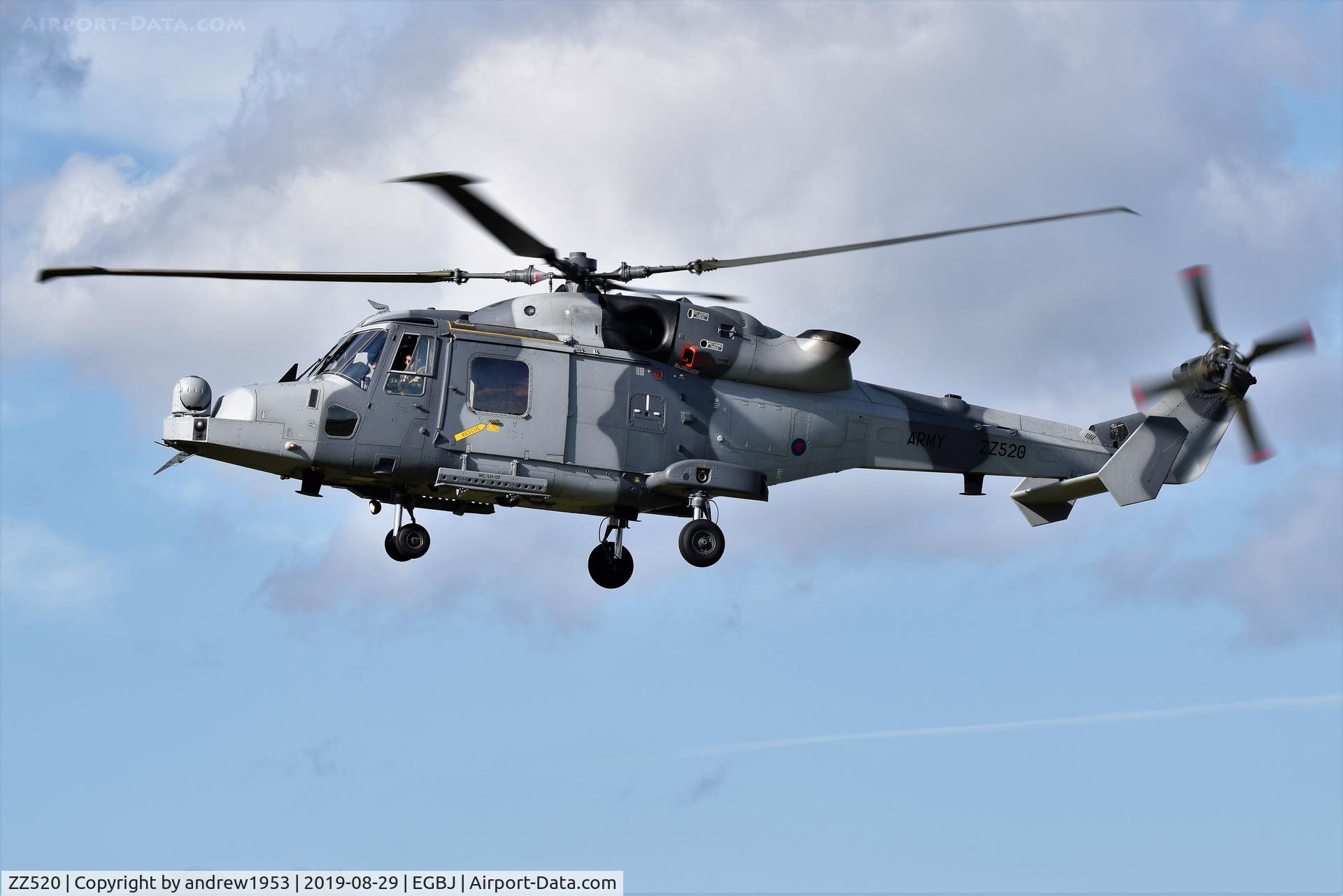 ZZ520, AgustaWestland AW-159 Wildcat AH.1 C/N 527, ZZ520 at Gloucestershire Airport.