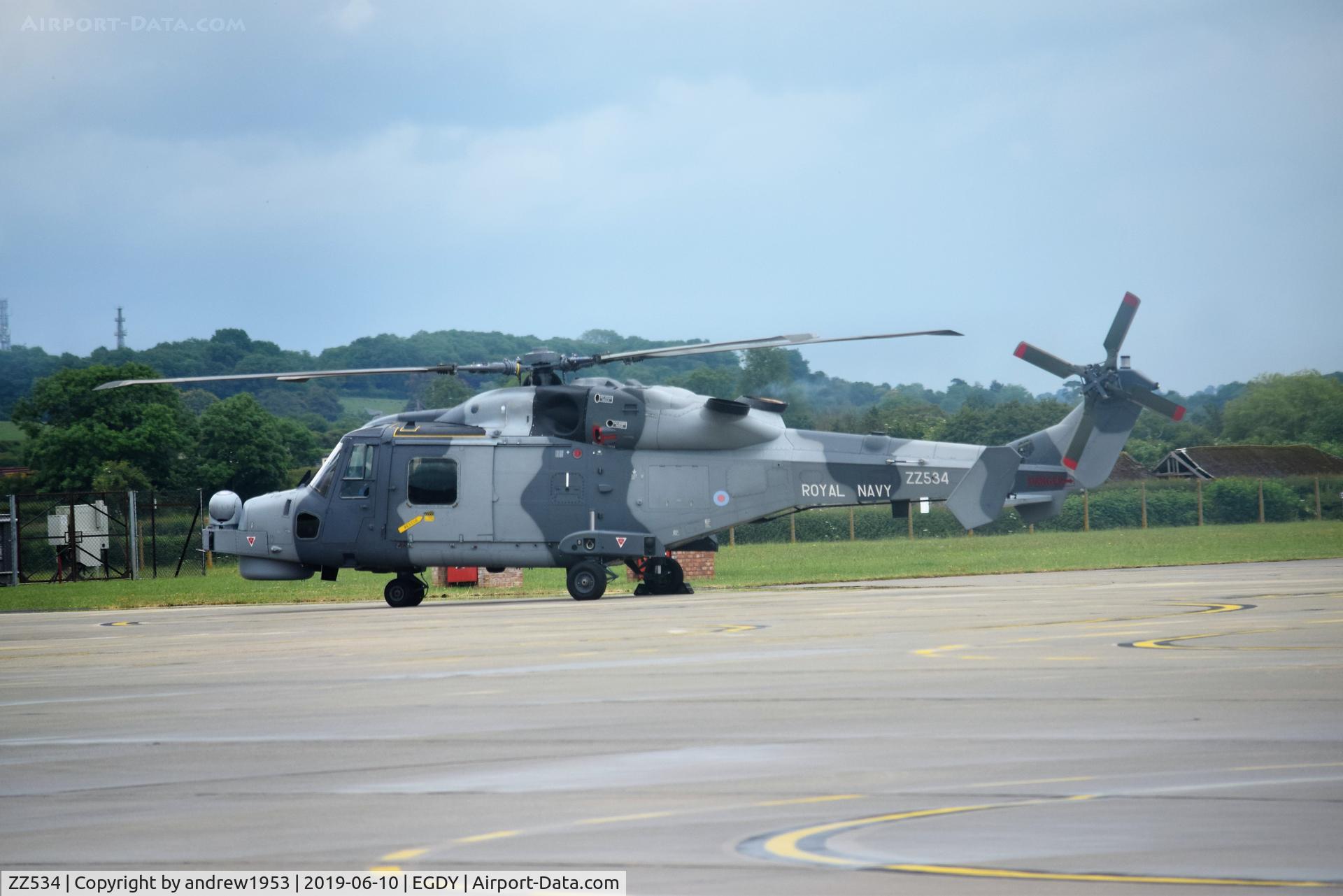 ZZ534, 2016 AgustaWestland AW-159 Wildcat HMA.2 C/N 516, ZZ534 at RNAS Yeovilton.