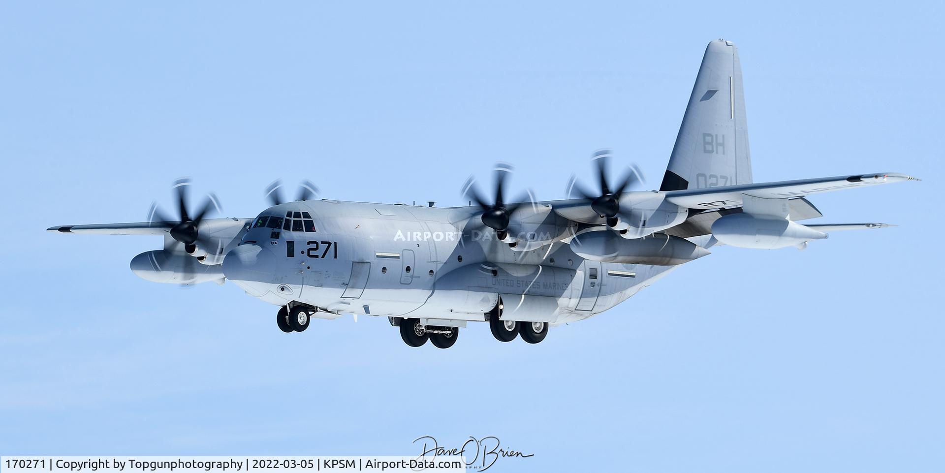 170271, Lockheed Martin KC-130J Hercules C/N 382-5923, OTIS83 arriving for a fuel stop