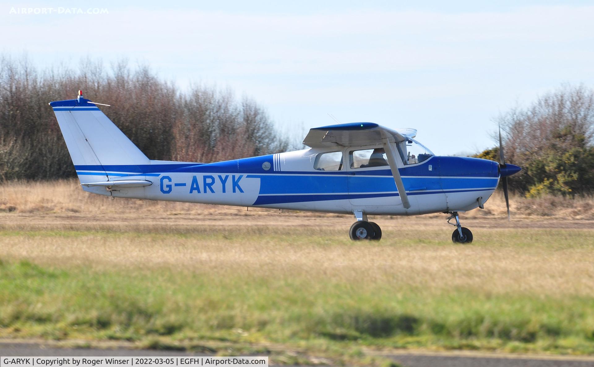 G-ARYK, 1962 Cessna 172C Skyhawk C/N 17249288, Resident aircraft departing Runway 04.